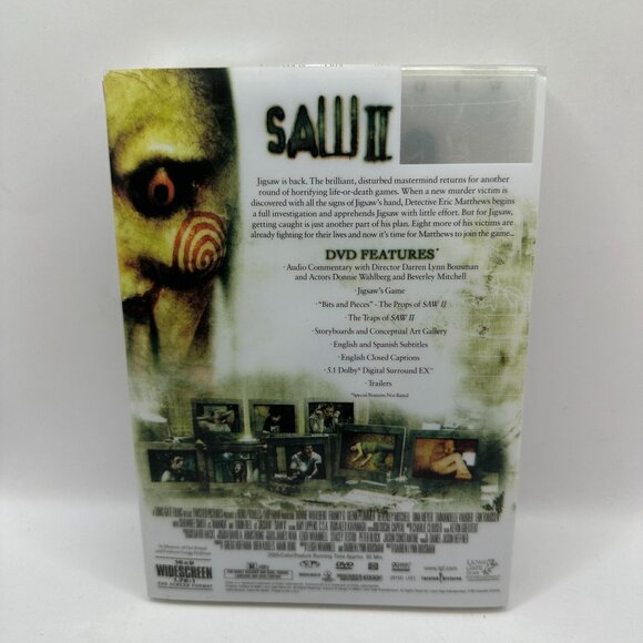 Saw II Widescreen Edition DVD Movie Rated R NTSC Lionsgate - Picture 2 of 3
